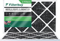 HVAC Pleated MERV Eliminator Furnace Activated with 8 Filters Carbon 16x25x1 Air AC Odor (2-Pack) Filterbuy
