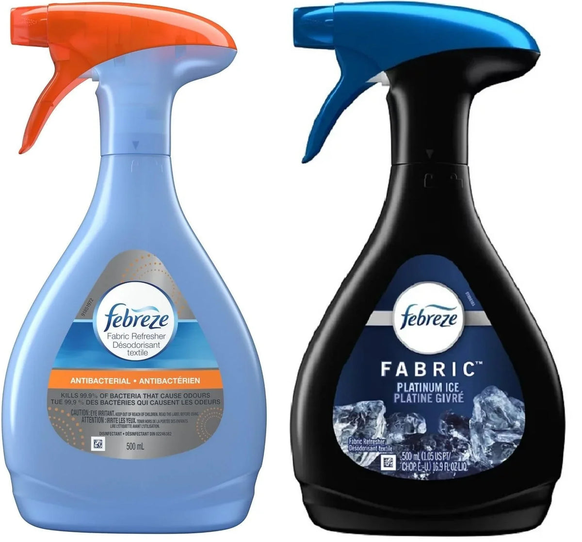 Eliminator Ice, (Pack And Of Antibacterial Febreze 16.9Oz Refresher, Fabric Platinum 2) Spray, Odor