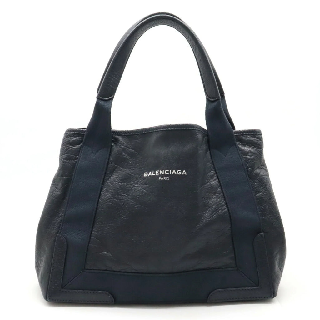 339933 Pre-Owned Leather Balenciaga (Good) Handbag,Tote Women's Navy Bag