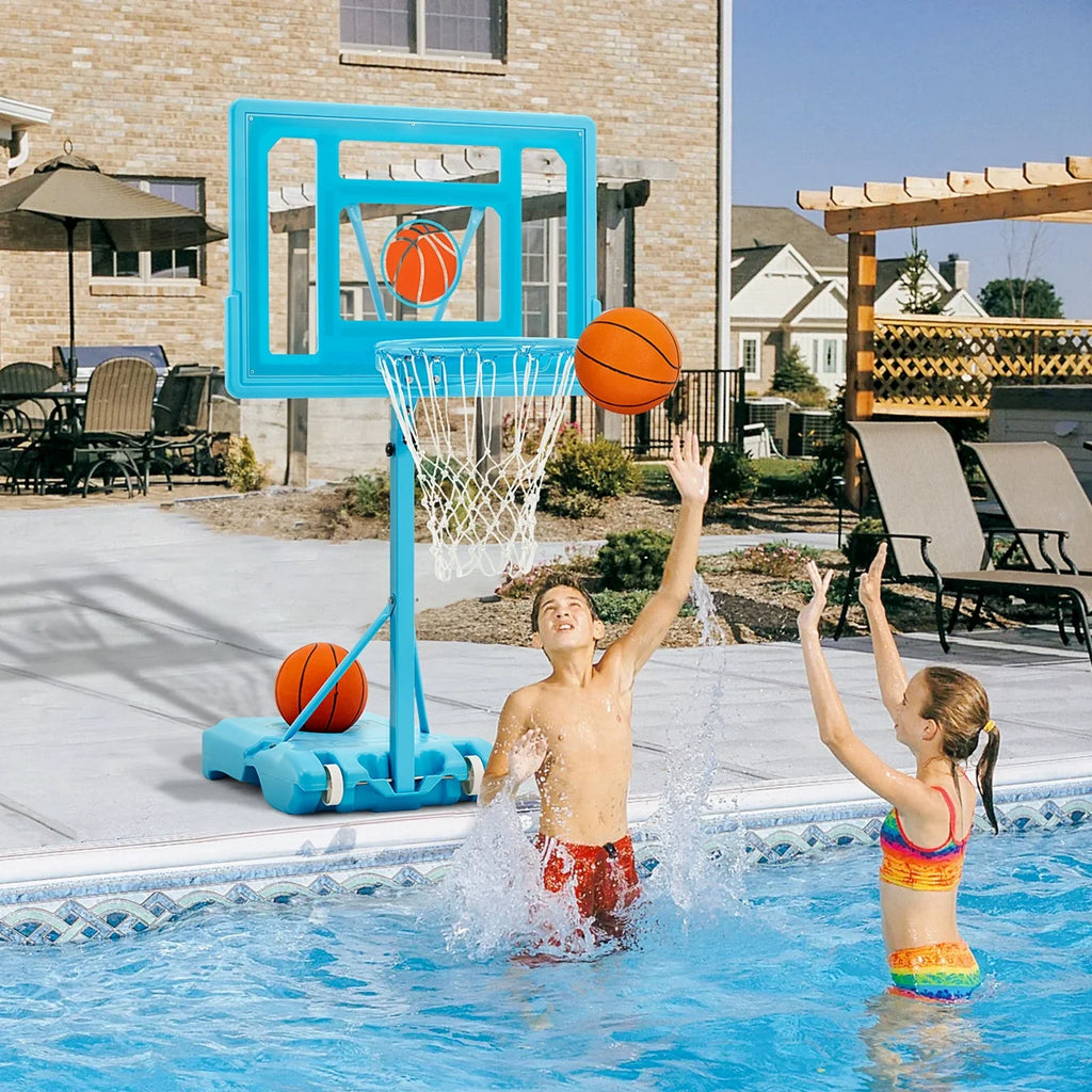 Ball, 44" Danrelax Basketball Backboard, Blue Hoop with 32"x23" 5 Size Pool PVC