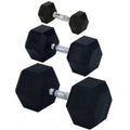 30 lbs Solid Encased Rubber Dumbbell, Hex