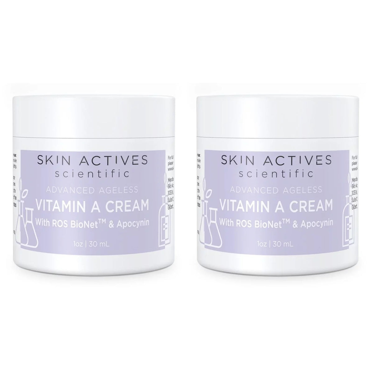 Cream Advanced A - and 1 ROS fl Collection 2-Pack Actives Ageless Scientific Skin oz Vitamin Apocynin with BioNet