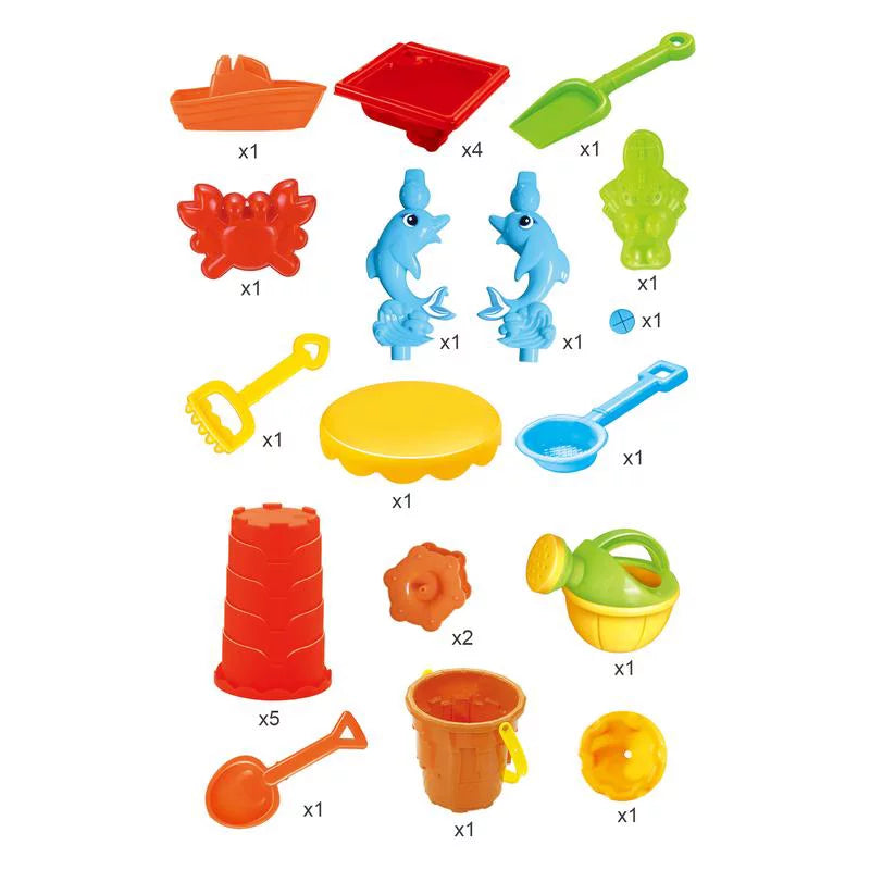 Mundo Table Water Set Pcs Beach Toys Dolphin Toys 25 Activity with Sand