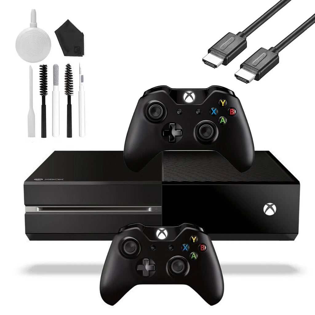 Original Microsoft Like 2 Xbox Gaming Cable Bundle Kit HDMI 500GB One Controller New Cleaning with Console Black