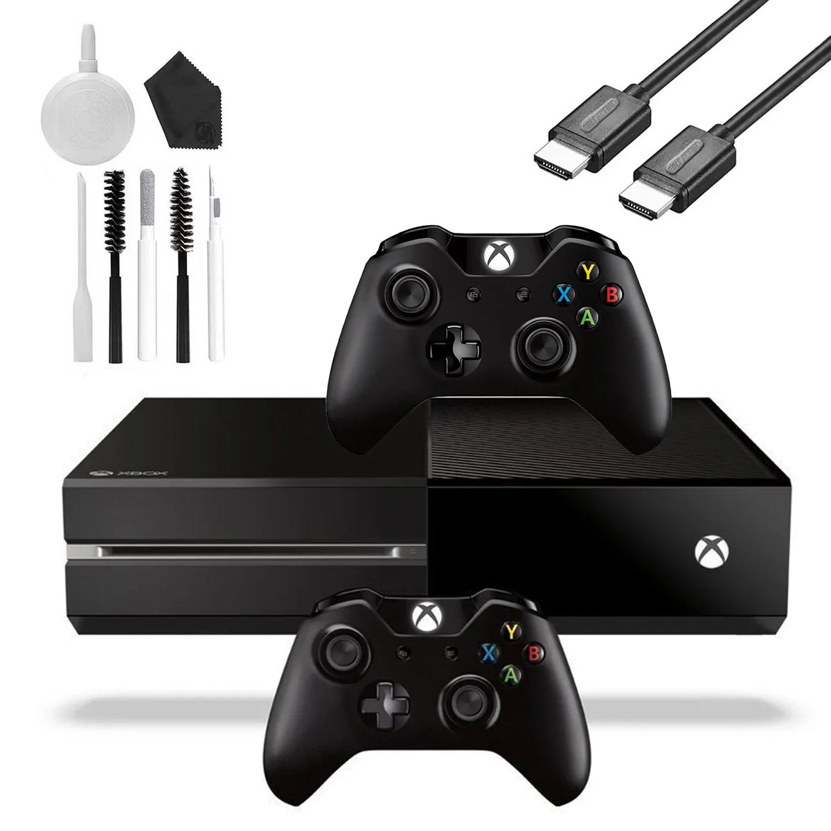 Original Microsoft Like 2 Xbox Gaming Cable Bundle Kit HDMI 500GB One Controller New Cleaning with Console Black