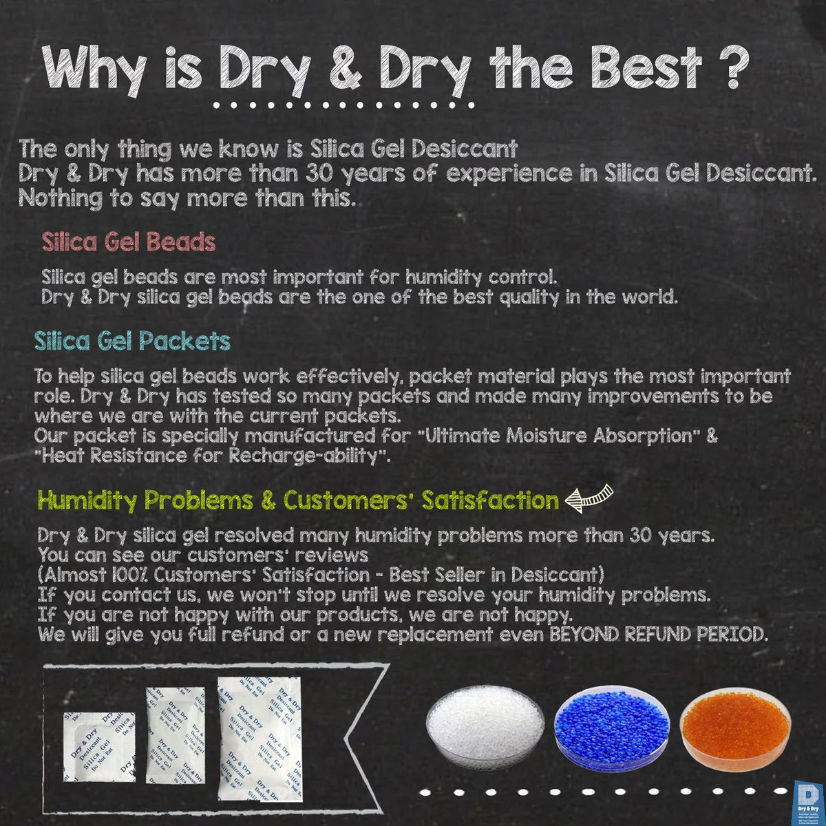 Gram Dry" (FDA [1000 Gel Dehumidifiers Desiccant Compliant) "Dry 1 Packs] Premium Rechargeable Packets Silica - Paper &
