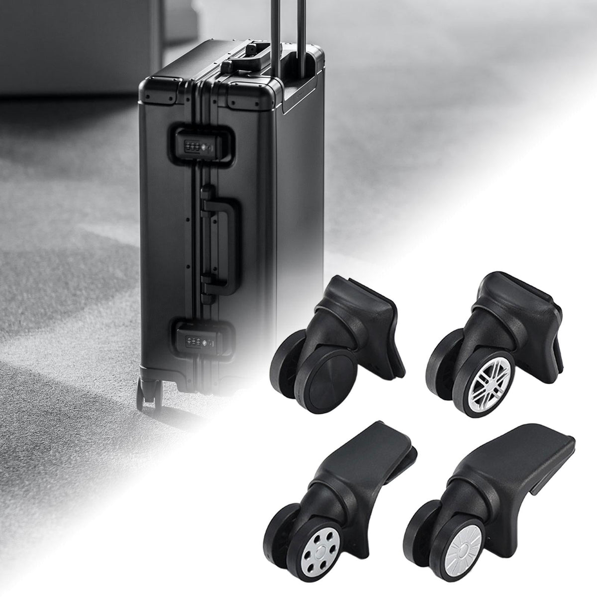 Replacement Luggage for Wheels 4x Suitcase Bags Case Trolley Durable Luggage