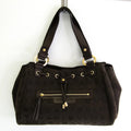 Brown Women's Bvlgari Pre-Owned Canvas Logomania Bag Handbag,Tote (Good)
