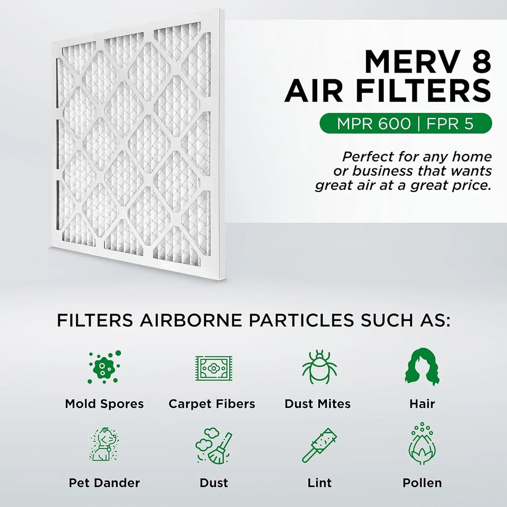 Furne Case 1" Ext By Inch Filters 15-1/2 Size: 12. Pamlico. 8 Of MERV 19-1/2 16X20x1 X Pleated 3/4 X Air HV