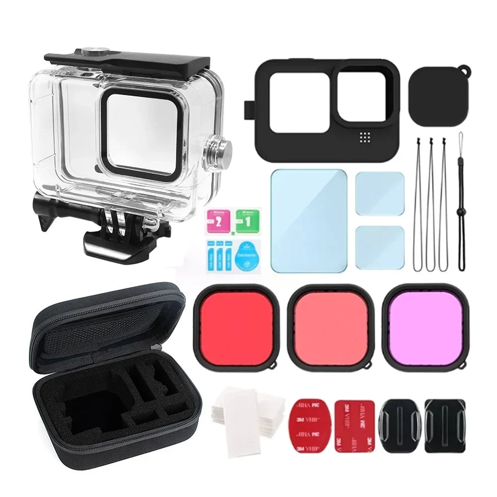 Plates 2pcs 3pcs suit,Plates Waterproof Tempered Compatible Kit + Tempered + case + Kit Waterproof Camera Waterproof + + 3pcs Kit Camera + Dazzduo Kit Camera Camera Filters 3pcs Waterproof +