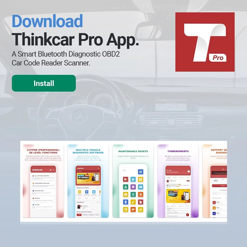 Diagnostic OBD2 Cars Reader Tool THINKDIAG Since Scanner Full Included) Bluetooth Systems Functions Maintenance Code THINKCAR (2 for 1996- Software Car Year 15