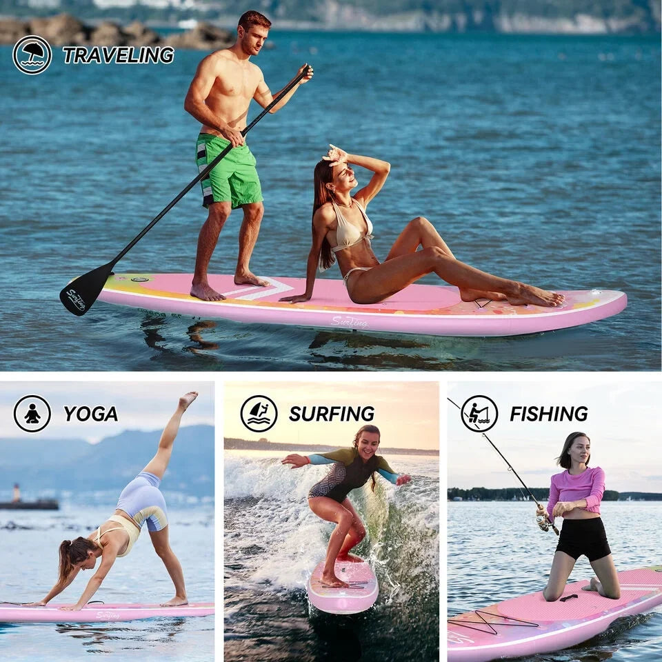 Kayak Inflatable FULLWATT Seat Board Kit Stand Paddle Complete with Surfboard Up SUP 11FT