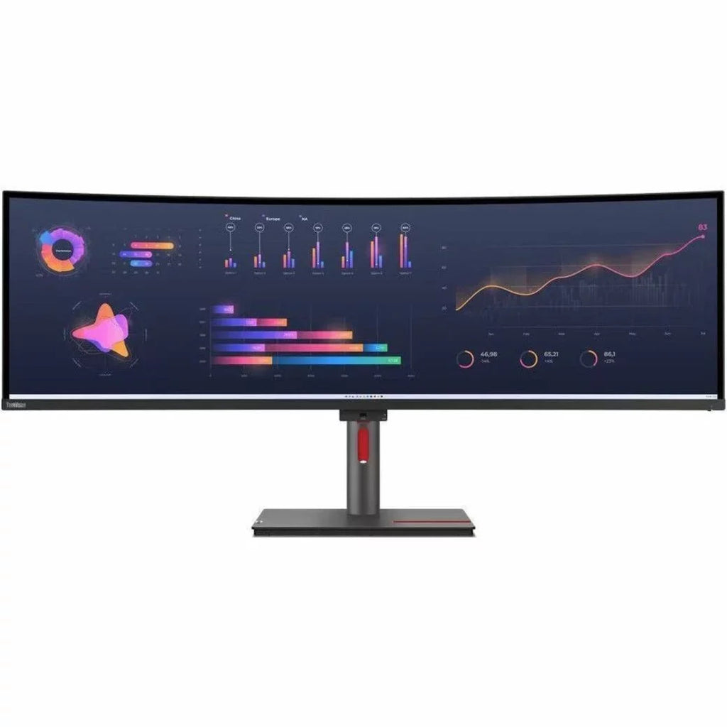 Cable Slot, 1440 Lenovo ThinkVision Curved LED Anti-glare Black, P49W-30 5120 Raven Lock 49\" Monitor, x