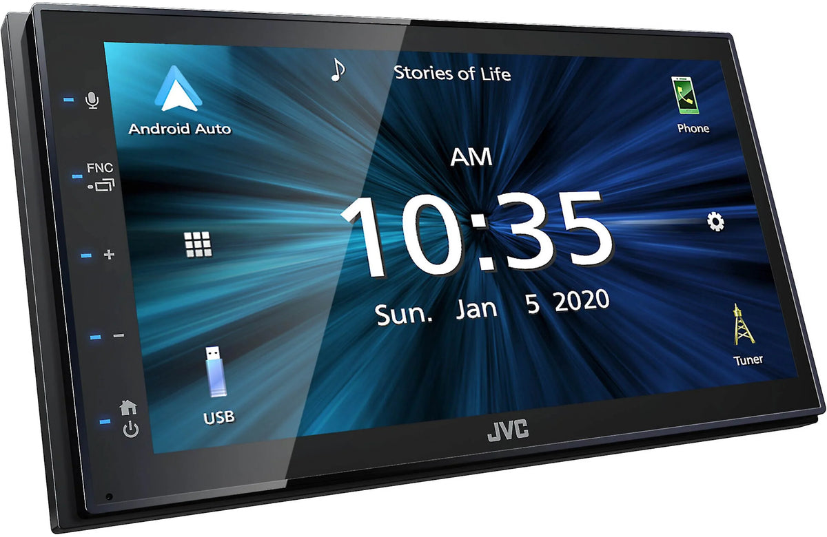 Monitor+Absolute CAM880 Phone fixed Camera JVC Rearview 6.75" w/ Magnet Touchscreen Multimedia KW-M56BT & Holder Receiver Digital