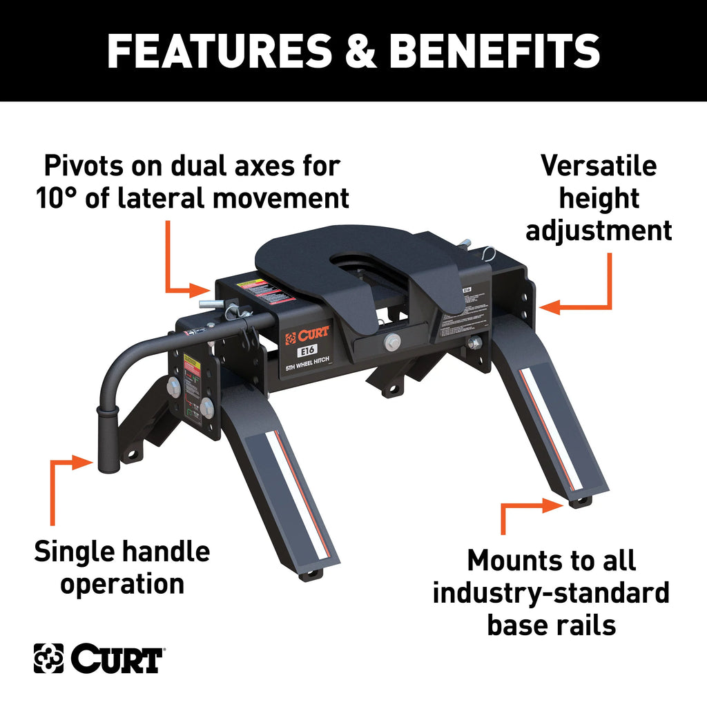 Wheel E16 16115 5th 16,000 lbs Hitch, CURT