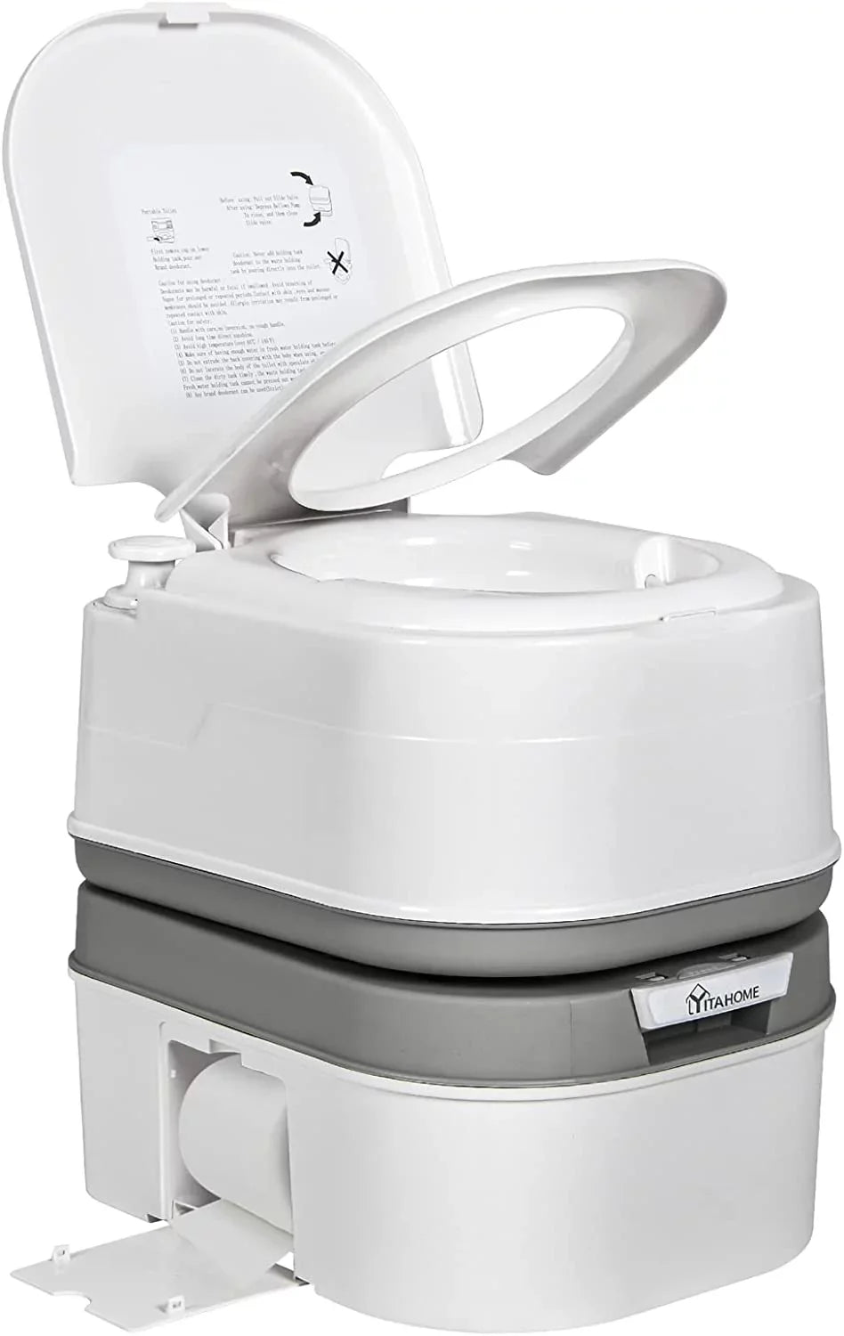 DWVO with Camping Spout Rotating RV 6.34 Portable Toilet Outdoor Level Potty RV Gallon Toilet, Porta Indicator, ,