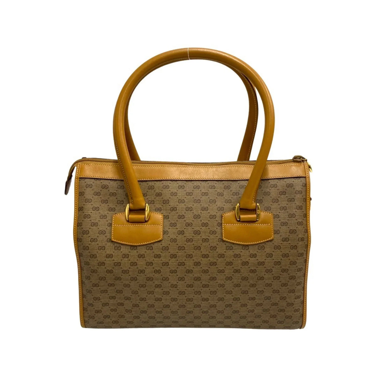 Shoulder Gucci Bag 2way Genuine (Good) Brown GG Leather Pre-Owned Vintage GUCCI Old Handbag Micro