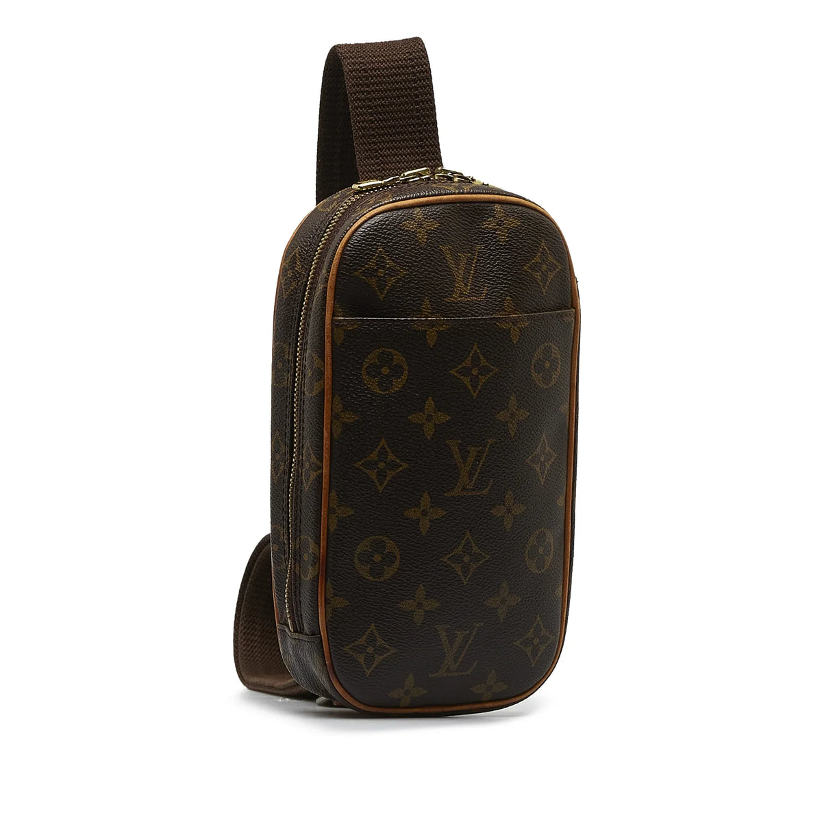 Bag Monogram Crossbody Pochette Louis Pre-Owned Canvas Unisex Brown Gange (Good) Vuitton Authenticated