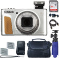 Camera Digital (Silver) with + PowerShot 64 + 2 GB Camera Tripod Batteries Card Canon Case SX740 + Premium HS