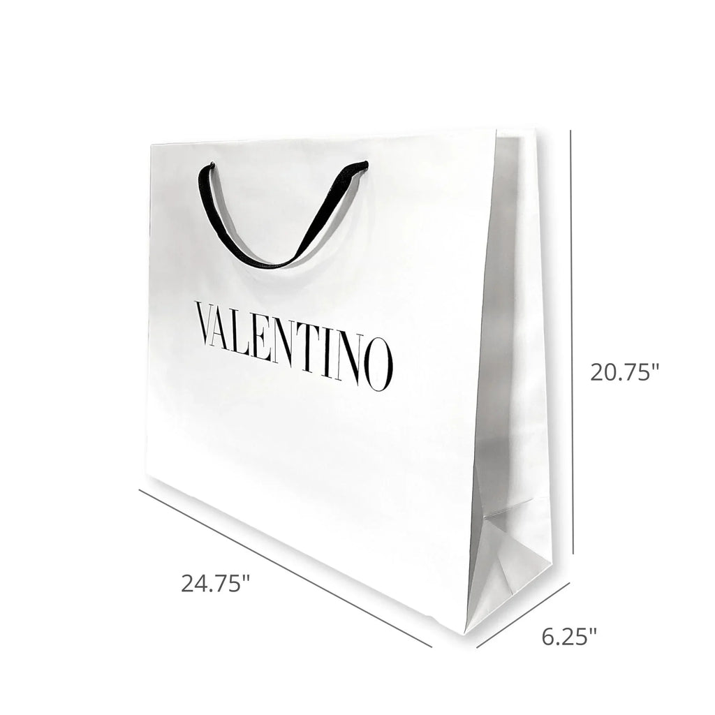 Valentino Gift Packaging Paper Shopping Logo White Designer Bag Large