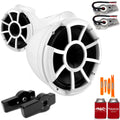 Tower REV10 MAXIMUS - Adapters & MAXIMUS Swivel Speakers for Tower Mount CENTURION White Wet 10" Sounds CENTURION
