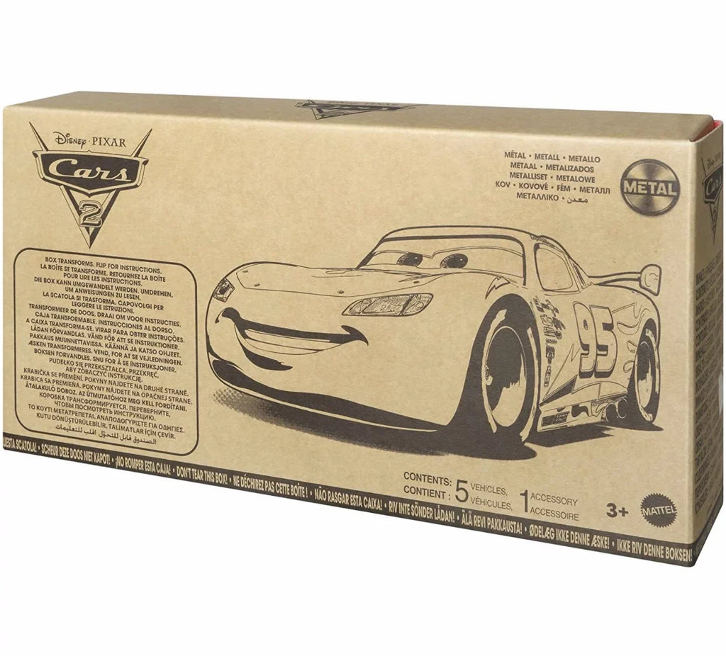 of & Collectible Vehicle Inspired Cars Gift Grand Pixar 5 Tool 2, Prix by Disney Kids Movie 2 from Cars 3 Set Up Ages Cart & & for Years World 5-Pack and Collection, Character Old Fans The The Cars