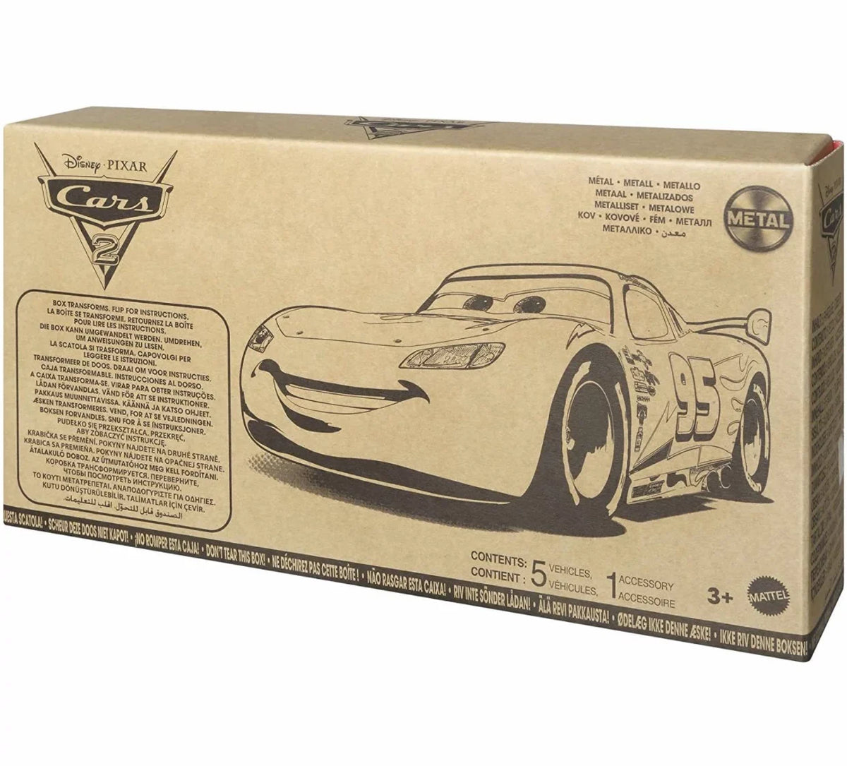 of & Collectible Vehicle Inspired Cars Gift Grand Pixar 5 Tool 2, Prix by Disney Kids Movie 2 from Cars 3 Set Up Ages Cart & & for Years World 5-Pack and Collection, Character Old Fans The The Cars