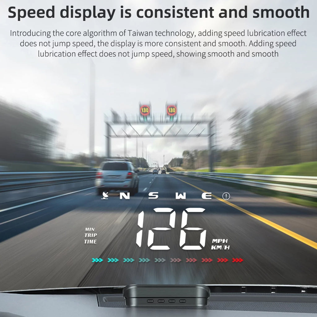 Pinnaco Alarm GPS Digital Display with Speedometer Car Overspeed Heads-Up Speedometer for