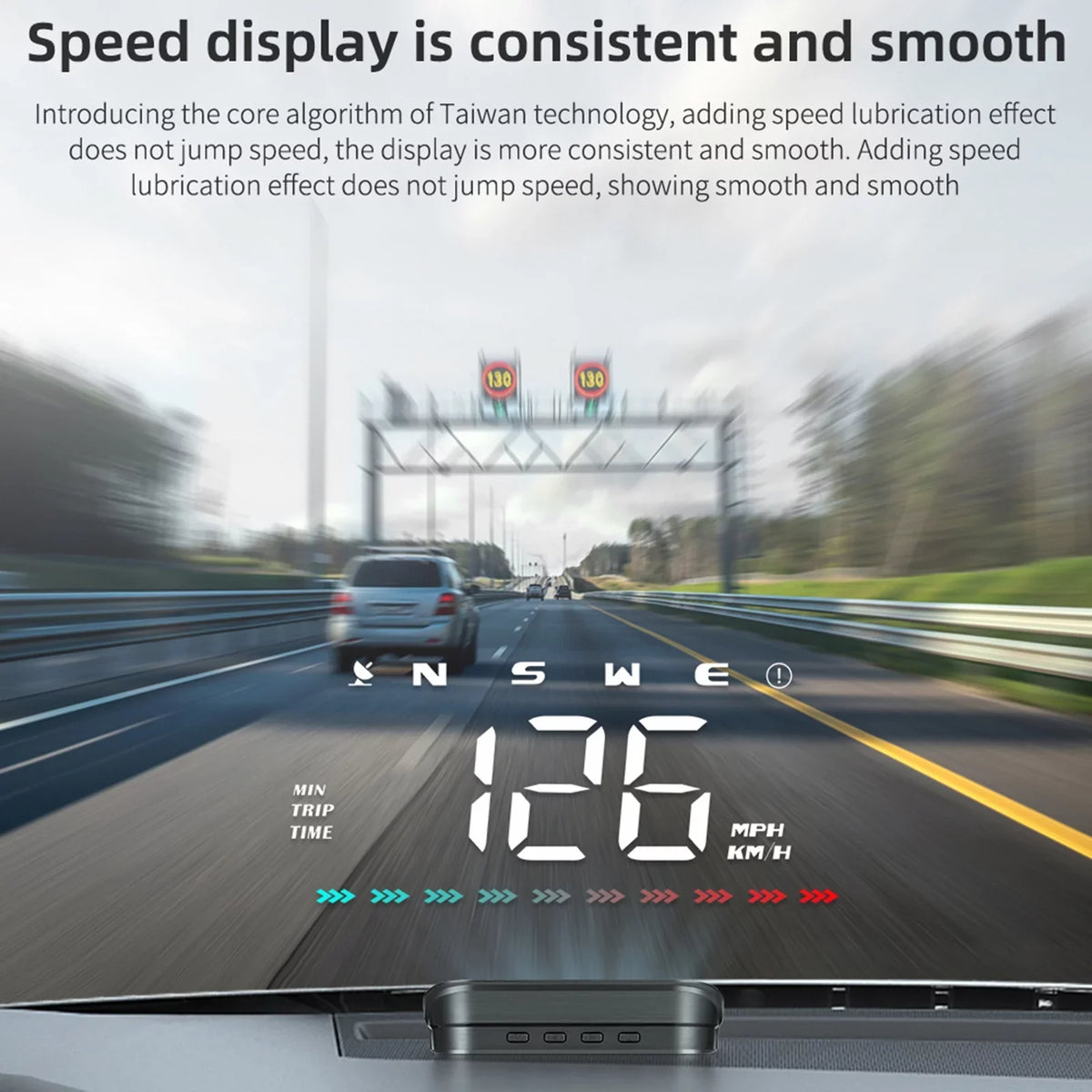 Pinnaco Alarm GPS Digital Display with Speedometer Car Overspeed Heads-Up Speedometer for