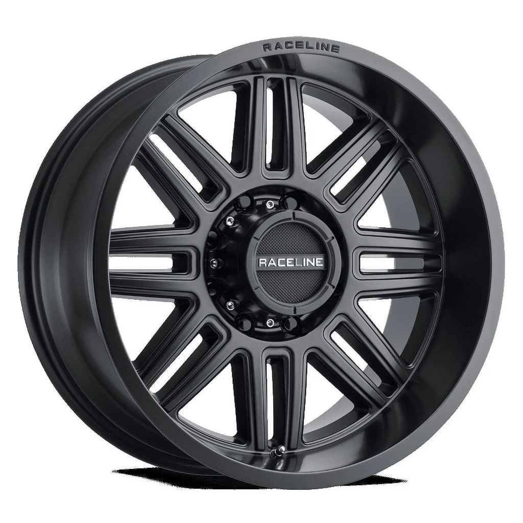 SATIN 948B-SPLIT Aluminum SPLIT 16X8 Raceline 5X114.3 0mm BLACK 16" Wheel, Cast