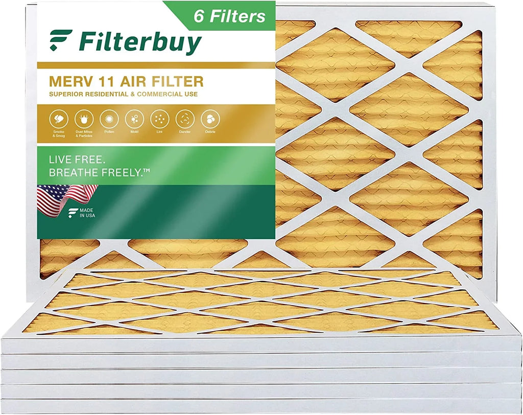 Furnace MERV Filterbuy AC 11 (6-Pack) Pleated Filters 20x36x1 HVAC Air