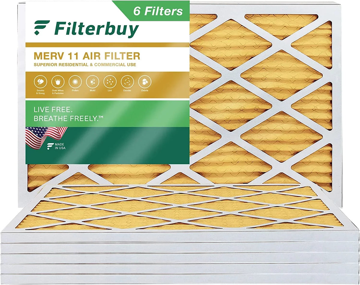 Furnace MERV Filterbuy AC 11 (6-Pack) Pleated Filters 20x36x1 HVAC Air