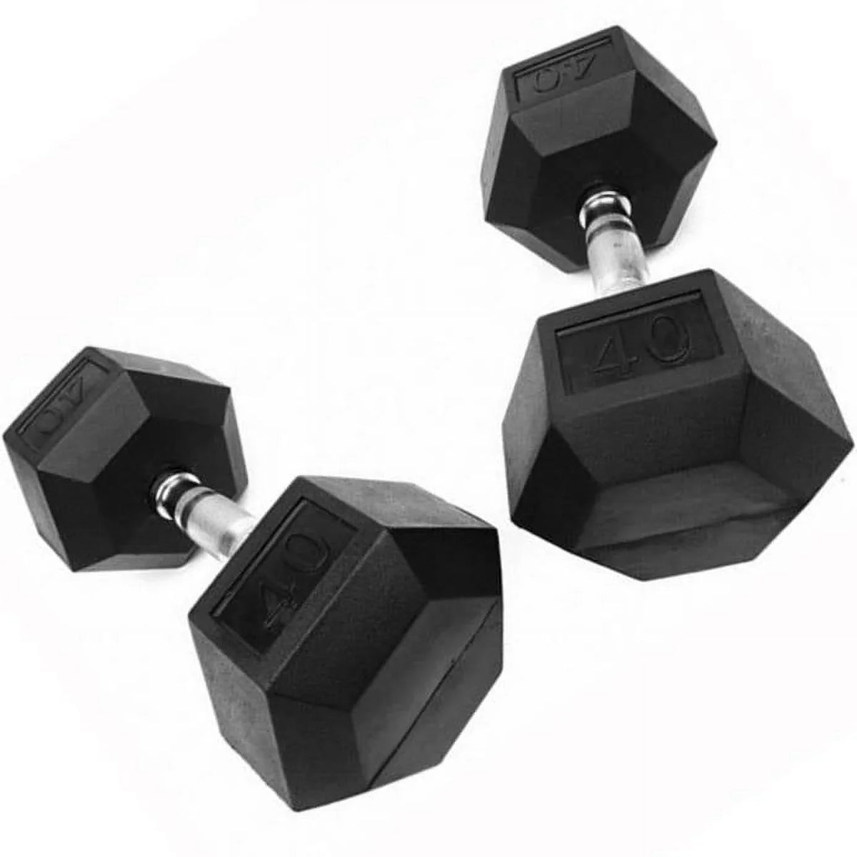 lbs Fitness Hex French Rubber Dumbbell 110 Coated (New)