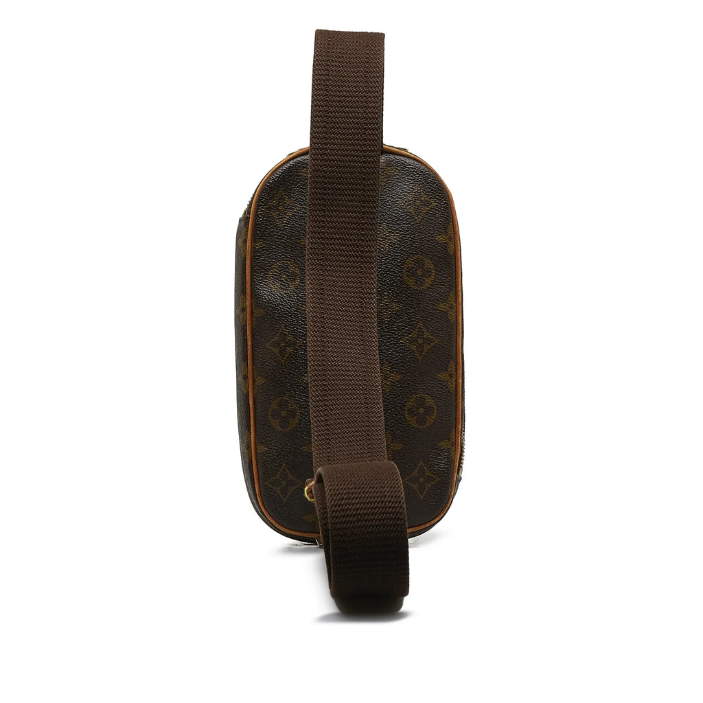 Bag Monogram Crossbody Pochette Louis Pre-Owned Canvas Unisex Brown Gange (Good) Vuitton Authenticated