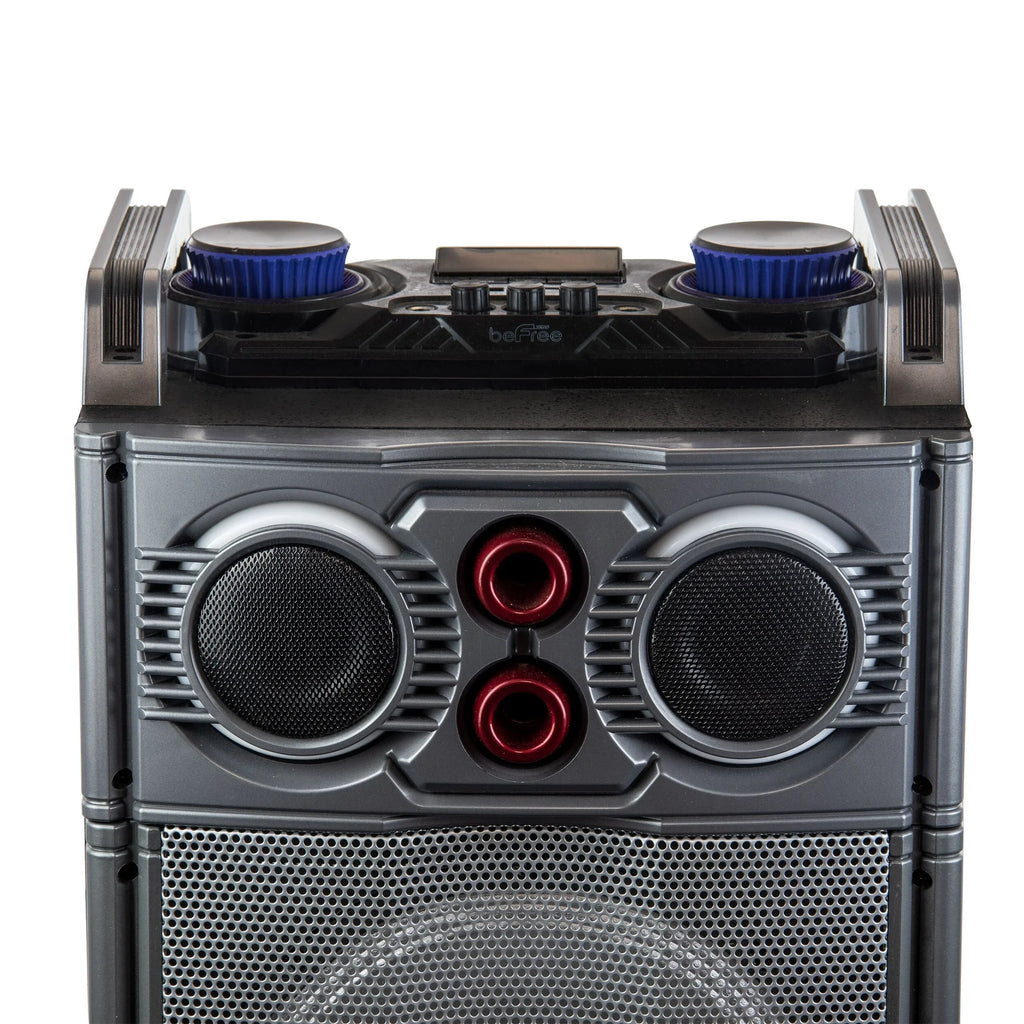 & Speaker beFree Bluetooth w/Triple Portable Sound beFree Microphone Subwoofers 10"