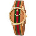 Gucci 38mm Men's G-Timeless Watch YA1264077 Leather 126 Three-Toned