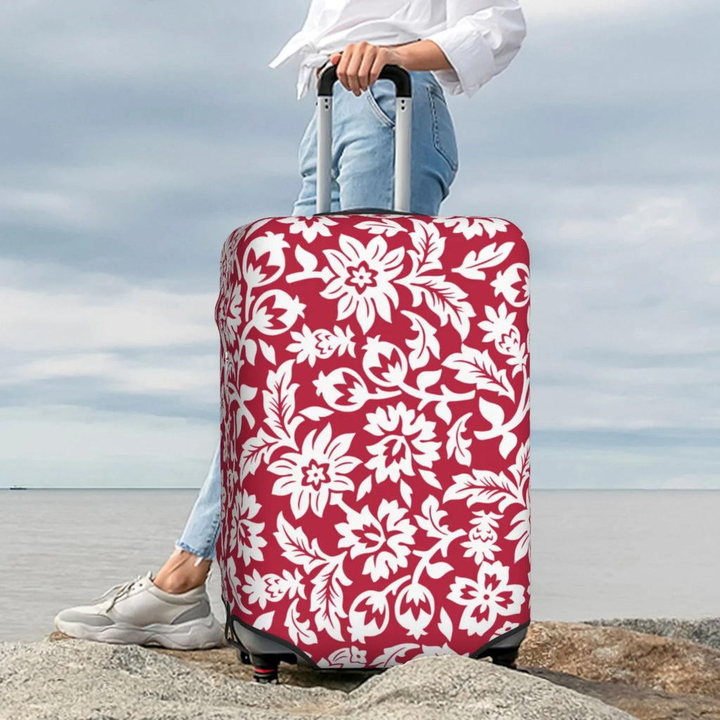 Bingfone Luggage Suitcase Inch Anti-Scratch Luggage Cover 18-32 Cover Fits Washable Protector Suitcase Flowers Red Cover