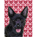 Love Day Treasures Size Valentines Kelpie House Flag Carolines Canvas- And Hearts Australian