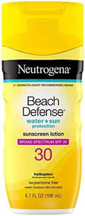 Fast-Absorbing, oz 6.7 Water Resistant Body Neutrogena Spectrum SPF 30, Oil-Free with Beach and Defense Broad Sunscreen Lotion