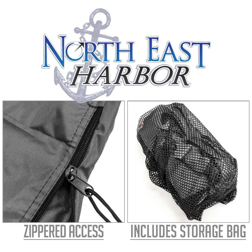 Grey Waterproof, - 10ft- Cover- Dust Travel & Heavy-Duty Boat Sun Canoe NEH Protection- Kayak Storage and