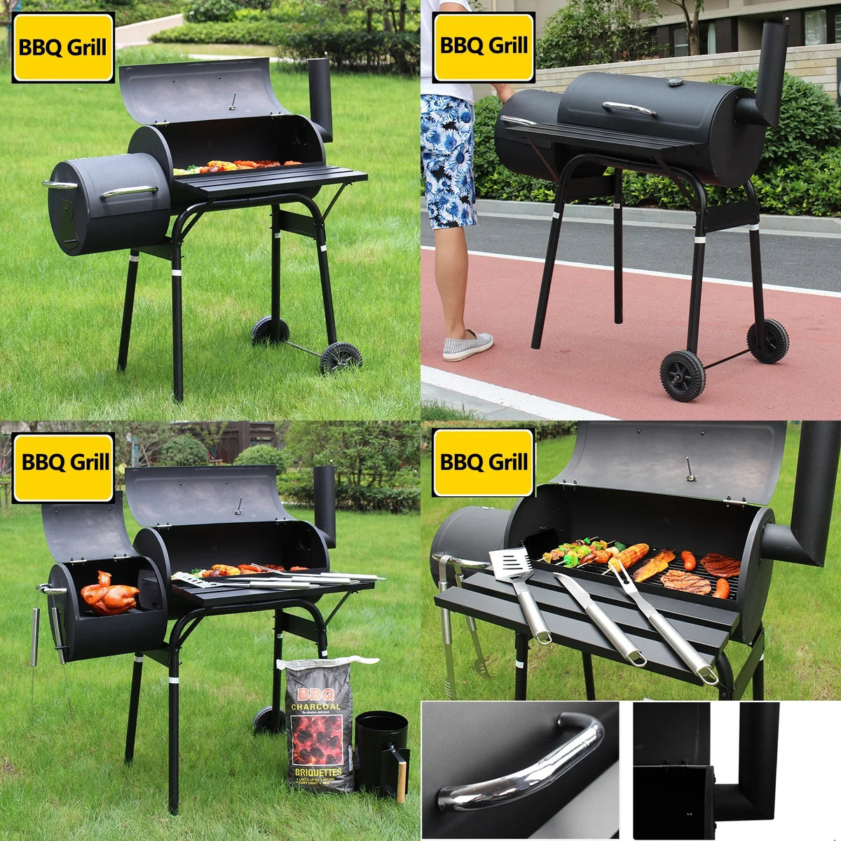 BBQ Outdoor Meat Charcoal Pit Barbecue Vebreda Smoker Grill Cooker Backyard