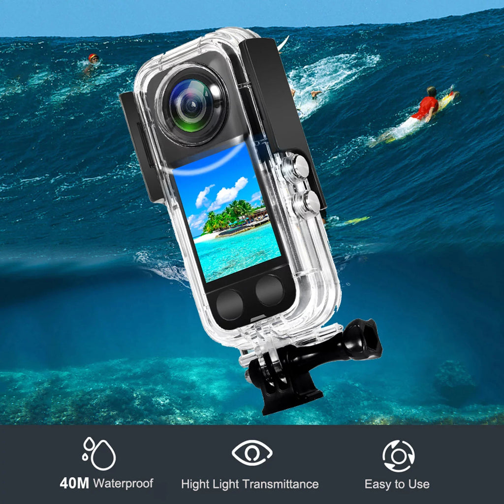 Waterproof Panoramic Case Housing Replacement ametoys Underwater Diving for 40M Dive Case X3