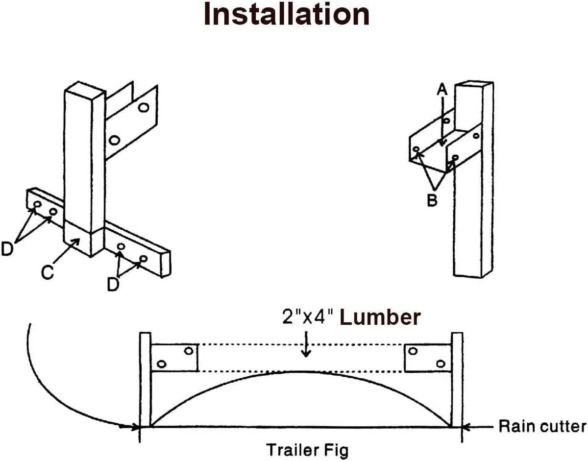 Rack Ladder Vans Trailers Bracket Roof Kojem for Enclosed Adjustable Cargo Kit