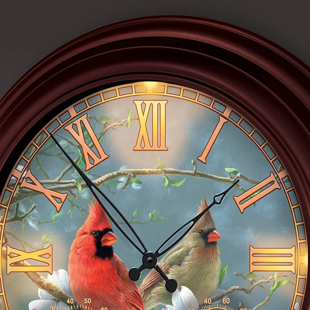 Illuminated Hautman Atomic by Wall Clock The Bradford Nature's Masterpiece James Cardinal-Themed Exchange