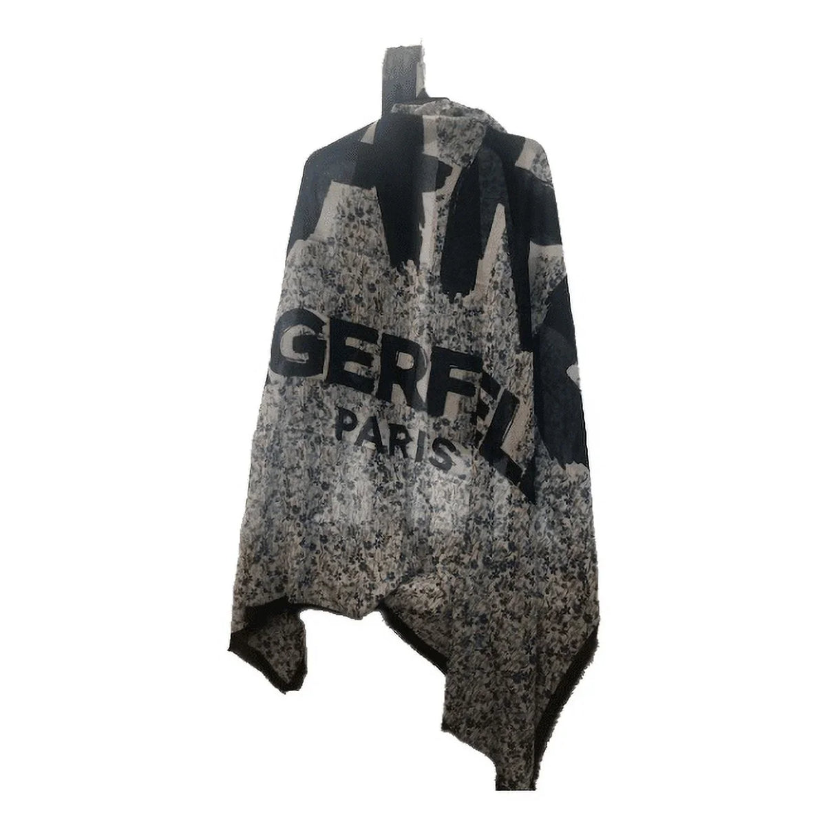 Lagerfeld One Print Size Scarf, Women's Fringe Bluebell Karl