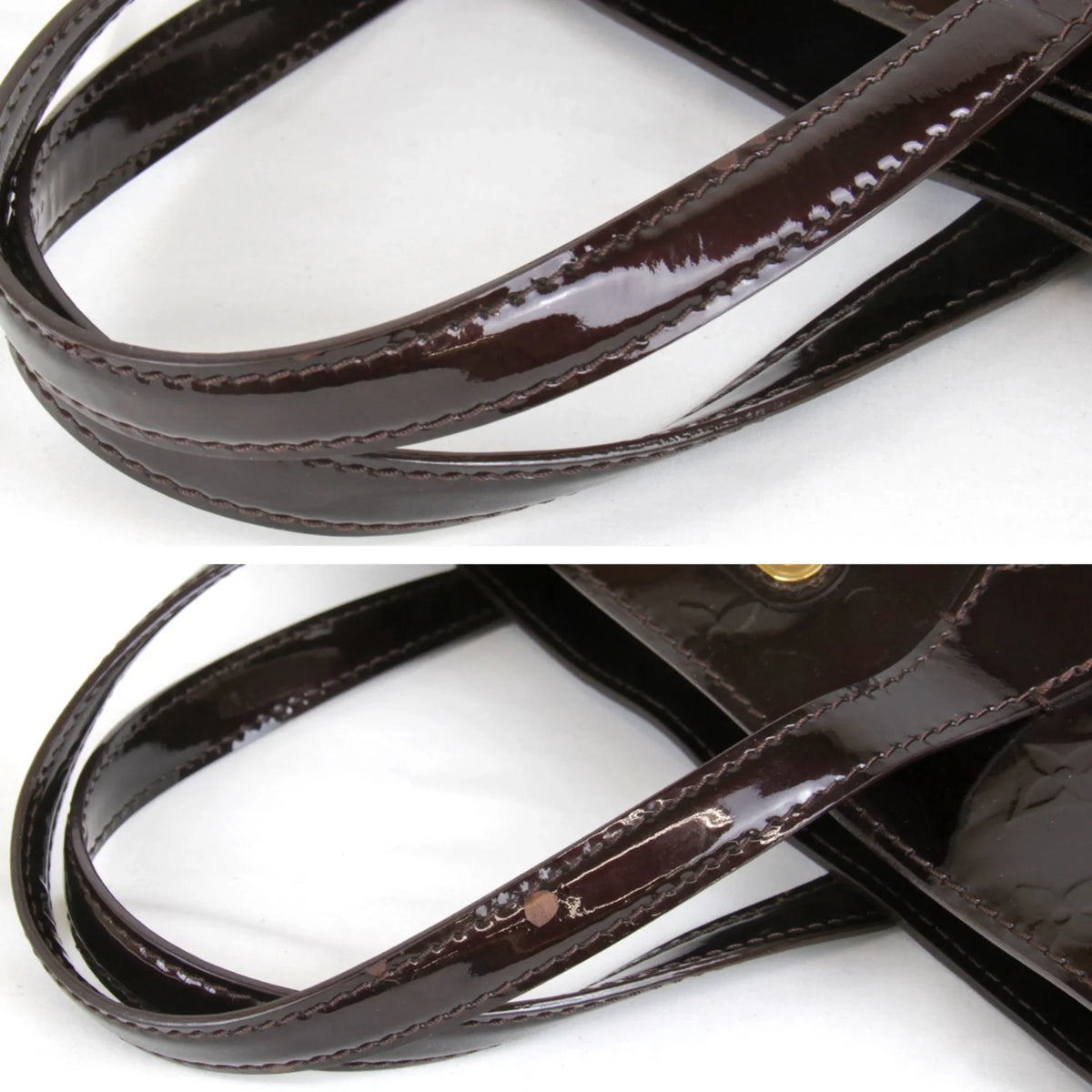 Monogram M93641 (Good) Vernis VUITTON Amarant Women's Wilshire LOUIS PM Handbag Pre-Owned