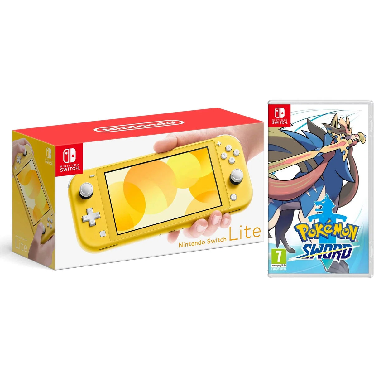32GB Nintendo Plug Bundle Pokemon - Lite and Yellow US Sword Switch Import with