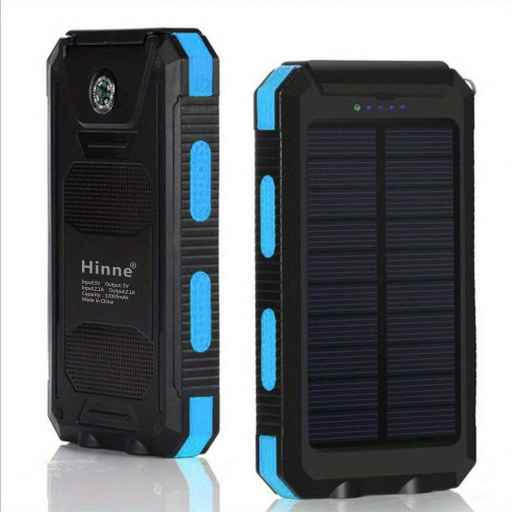 Hook Bank Compass Mobile 10000mah Solar Built-in Charging Panel Portable And Power Power Solar Waterproof With Mobile Charger