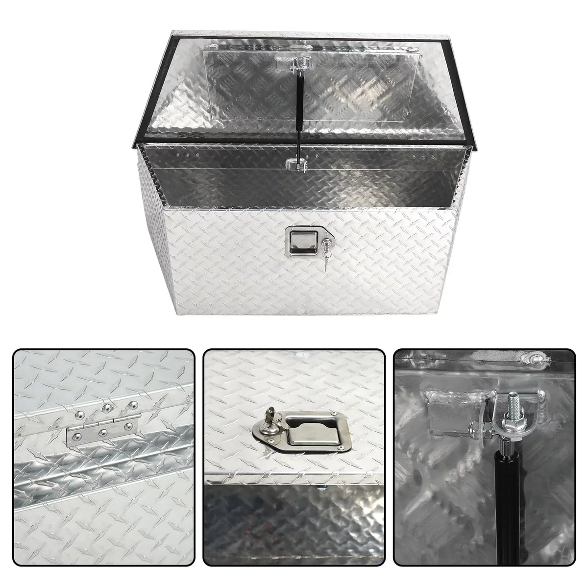 Lock Duty x for with Keys and Storage on Inches Tongue Heavy Box Plate Tool Trailer, Confote Your Silver,39 Diamond Secure 16.5 Aluminum Trailer x 12