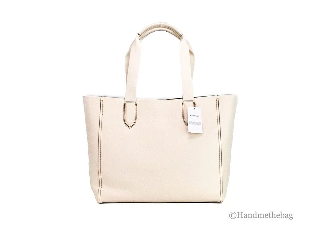 Tote Pebbled Coach Bag (58660) Chalk Handbag Shoulder Leather Derby Purse